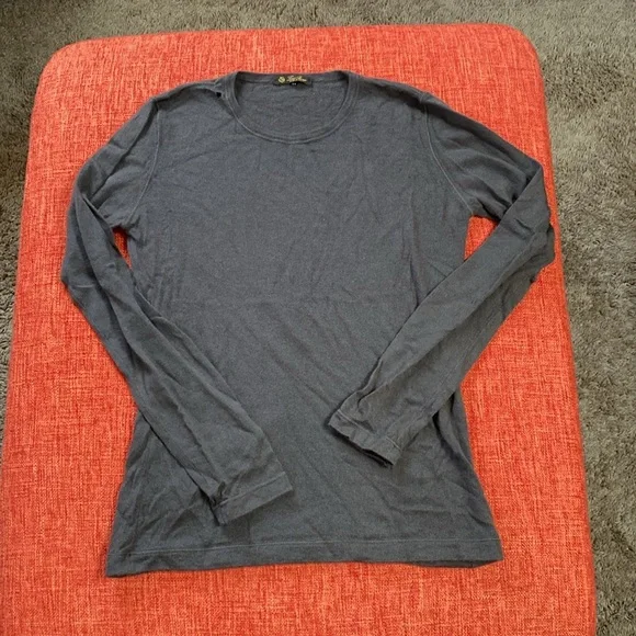 Loro Piana Italy Brown Cashmere Crewneck Sweater Knit - Picture 8 of 13